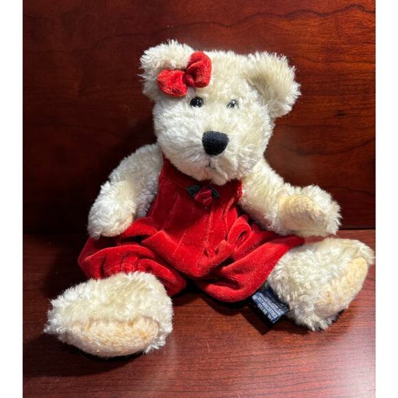 12" Boyds Bear Collection with Red Jumper Bow 1985-97 JB Bean Series - Picture 8 of 9
